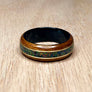 Expedited: Mahogany with Cold Black Opal and Black Epoxy Ring