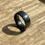 Black River Stone with Black and Blue Bello Opal Off Center Inlay