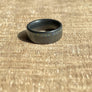 Black River Stone with Black and Blue Bello Opal Off Center Inlay