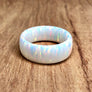 Snowy Solid Opal Ring