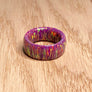 Lavender Fire Solid Opal Ring