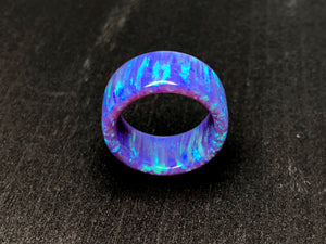 Periwinkle Fire Solid Opal Ring