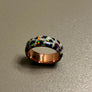 Custom Glow/White pearl Galaxy Cluster Sterling Silver Ring