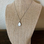 Snowy White Opal Necklace