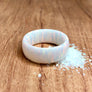 Snowy Solid Opal Ring
