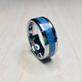 Tungsten With White Opal Lapis And Pyrite Ring