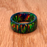 Cold Black Fire Solid Opal Ring