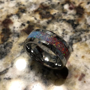 Custom: Fire and Ice Tungsten Band