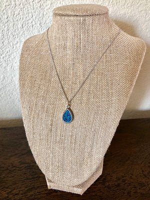 Black and Blue Opal Necklace