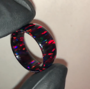 CUSTOM: Deep Space Solid Opal Ring