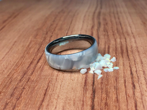 White Pearl Epoxy with Tungsten Core Ring